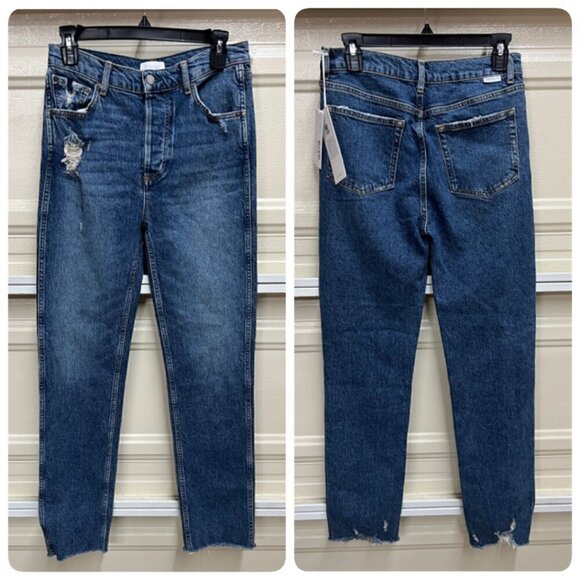 Boyish THE DEMPSEY Womens Denim High Rise Slim Straight Stretch Sz 26 STARFIGHT - Picture 2 of 9